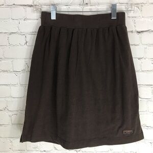 Curves Brown Athletic Skirt with Attached Shorts